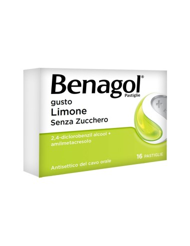 Benagol Antisettico Bocca e Gola Limone Senza Zucchero