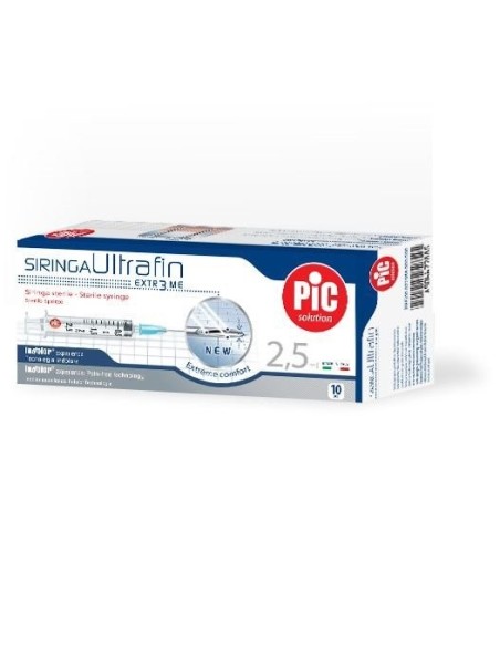 Siringa ultrafine sterile 2,5 ml 10 pezzi