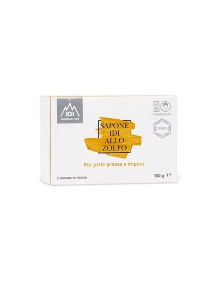 Idi Sapone Zolfo Pelle Grassa Detergente 100 Gr
