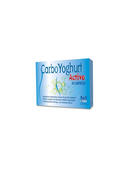 CarboYoghurt Active Integratore Contro Gas Intestinale 30 Compresse