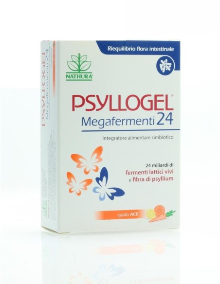 Psyllogel Megafermenti 24 Integratore Fermenti Lattici Gusto ACE 12 Bustine