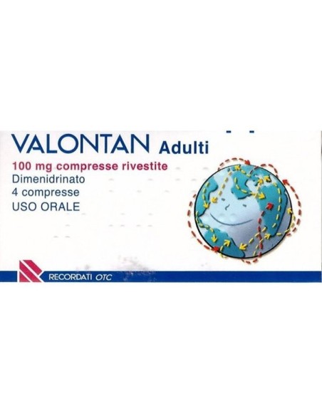 Dimenidrinato Antinausea 100 mg - 4 Compresse