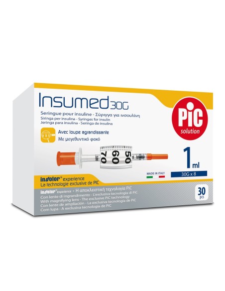 Siringa per insulina 1ml 30 pezzi - 8mm