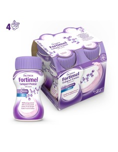 Fortimel Compact Protein, Gusto Frutti Di Bosco, Ipercalorico e Iperproteico, 4x125ml