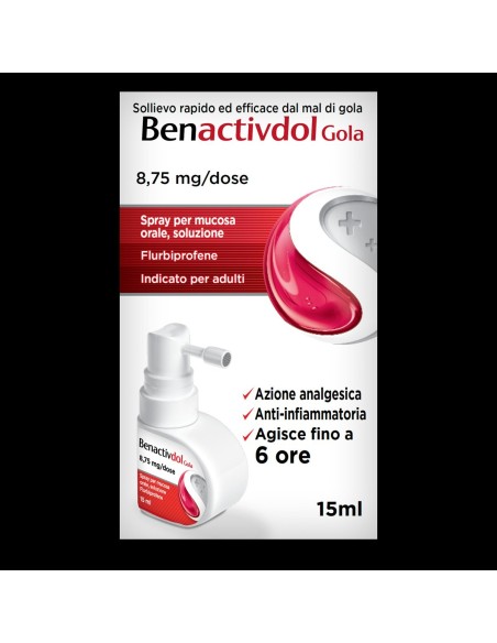 Benactivdol Gola Spray: sollievo mal di gola rapido
