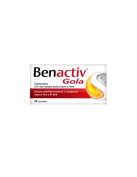 Benactiv Gola Pastiglie Mal di Gola Miele Limone