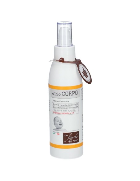 Fiocchi di Riso Olio Corpo Neonati Idratante