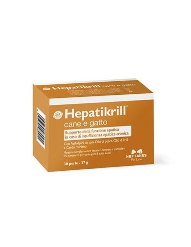 Hepatogentikrill Cani e Gatti  Integratore per la Funzione Epatica 30 Perle
