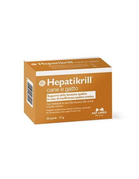 Hepatogentikrill Cani e Gatti  Integratore per la Funzione Epatica 30 Perle