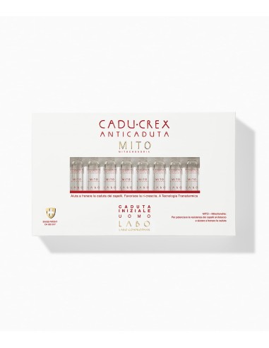 LABO Cadu-Crex Anti-Caduta MITO trattamento anticaduta capelli UOMO 20 Fiale (20 FIALE, CADUTA INIZIALE)