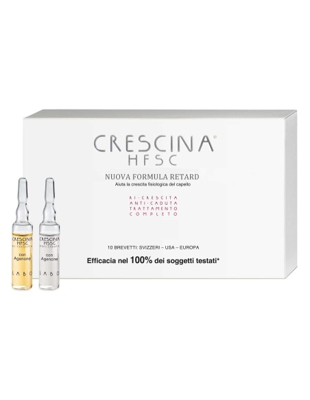 LABO CRESCINA Trattamento Completo Ricrescita Anticaduta Capelli HFSC RETARD 200 DONNA 20+20 Fiale