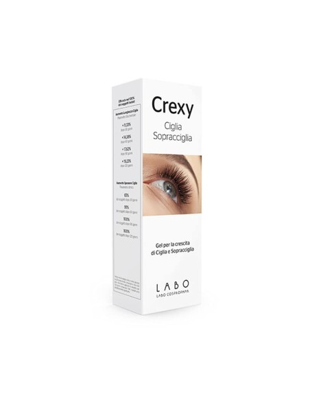 Crexy Ciglia e Sopracciglia Corte e Sottili più Lunghe e Spesse Gel per la Ricrescita 8ml
