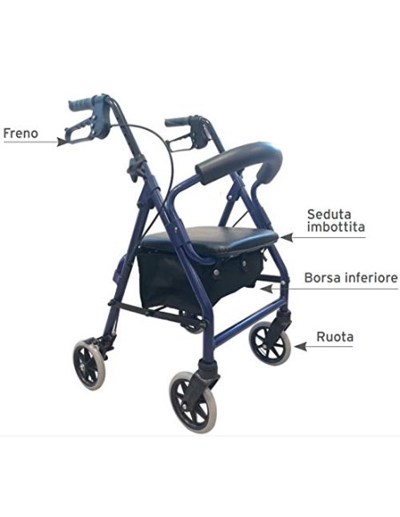 ROLLATOR IN ALLUMINIO MINI ATLANTE cod.art. RP513