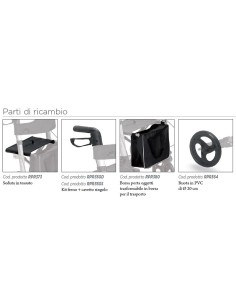 Rollator Deambulatore Girello per Anziani in Alluminio ARANCIO OCEANO 2.0 Art. RP545G - 2