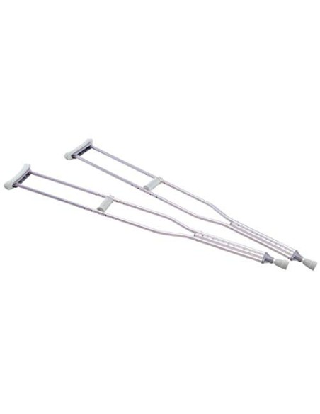 Stampelle sottoascellari in alluminio anodizzato Adulti Serie Brio Large PAIO Art. RP711*