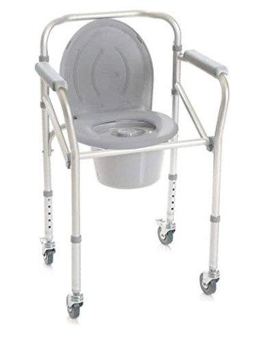 SEDIA COMODA - 4 FUNZIONI IN 1 -SU RUOTE cod.art. RP782