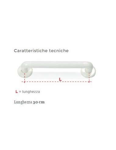 MANIGLIA PER BAGNO MM 36 X 30 CM cod.art. RS972-30