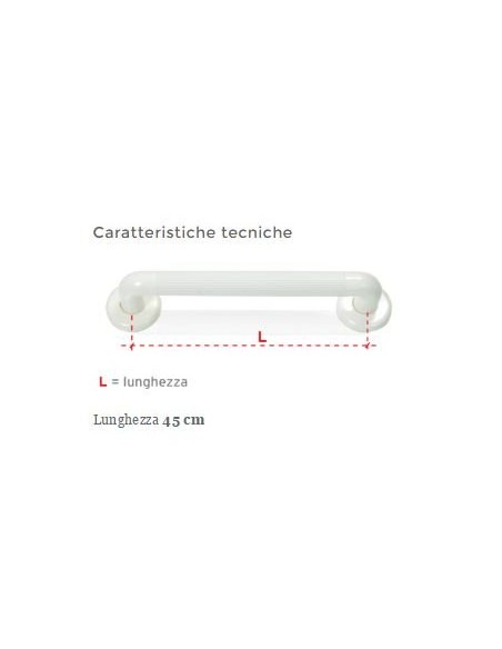 MANIGLIA PER BAGNO MM 36 X 45 CM cod.art. RS972-45