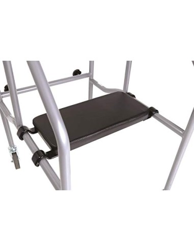 MOPEDIA RP757 Sedile Imbottito per Deambulatori Grigio, Seduta 41 cm, Ingombro 53 x 6 cm