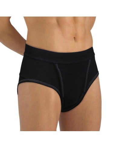 PAVIS Erniaslip Slip Uomo per Contenzione di Ernie Inguinali (Nero, XXL)