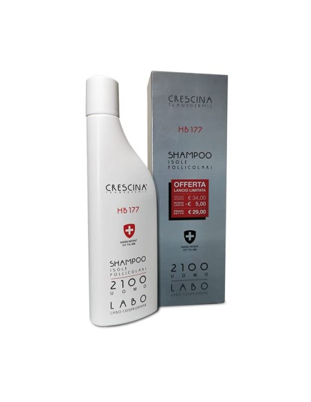 Labo Crescina Transdermic HB 177 Shampoo Ri- Crescita Capelli 2100 per Uomo 150ml