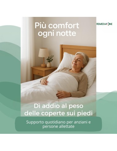 REMEDIA ONE - Alza Coperte Smontabile in Alluminio Anodizzato – Alzacoperte per Piedi Anziani e Pazienti, Solleva Coperte per Pi