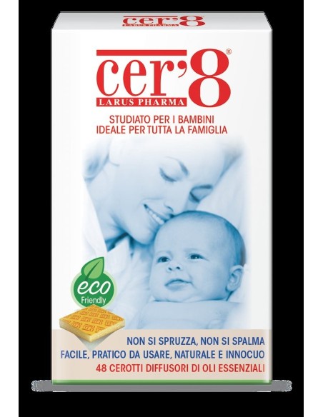 Cer'8 Zanzare Cerotti Repellenti Antizanzare 48 Cuscinetti